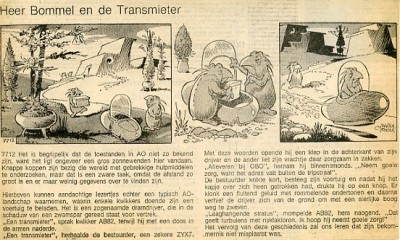 Tom Poes krantenknipsel : Heer Bommel en de transmieter. 1
