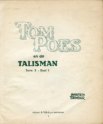 Tom Poes : Tom poes en de talisman. 3