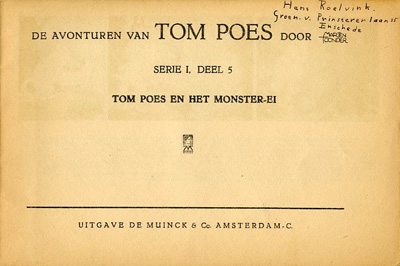 Tom Poes : Tom poes en het monsterei 4