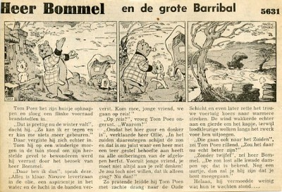 Tom Poes krantenknipsel : Heer Bommel en de grote baribal. 1