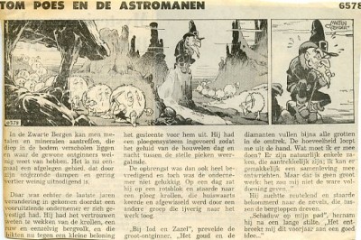 Tom Poes krantenknipsel : Tom Poes en de astromanen. 1