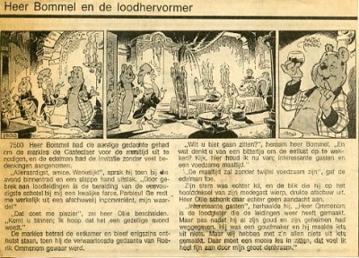 Tom Poes krantenknipsel : Heer Bommel en de loodhervormer. 2