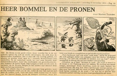 Tom Poes krantenknipsel : Heer Bommel en de pronen. 1
