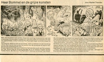 Tom Poes krantenknipsel : Heer Bommel en de grijzem kunsten. 2