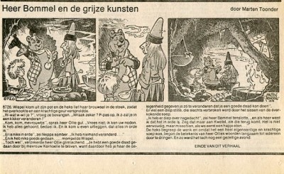 Tom Poes krantenknipsel : Heer Bommel en de grijzem kunsten. 3