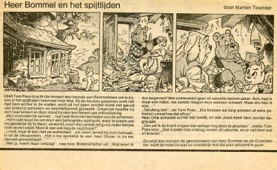 Tom Poes krantenknipsel : Heer Bommel en het splijtlijden. 2