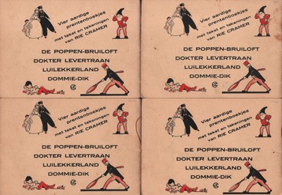 Rie Cramer, kinderboeken : Poppen-bruiloft/Dokter levertraan/Luilekkerland/Dommie-dik. 2