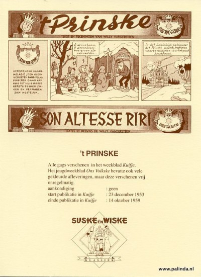 Suske en Wiske (klassiekreeks) : De avonturen van 't prinske nr.1. 4